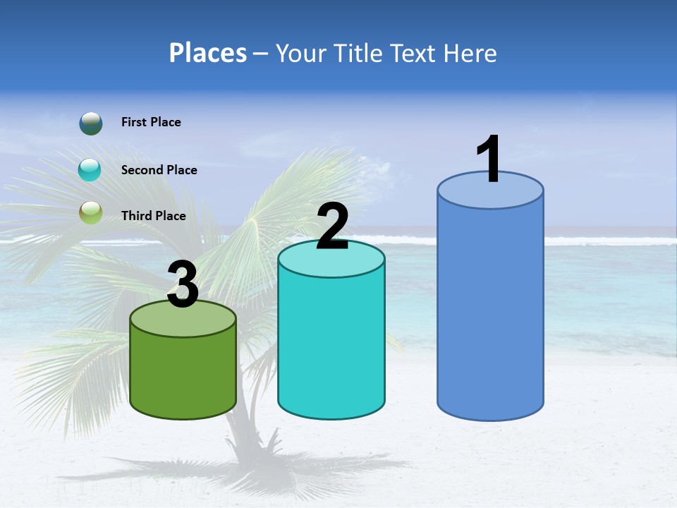 Clouds Palm Paradise PowerPoint Template