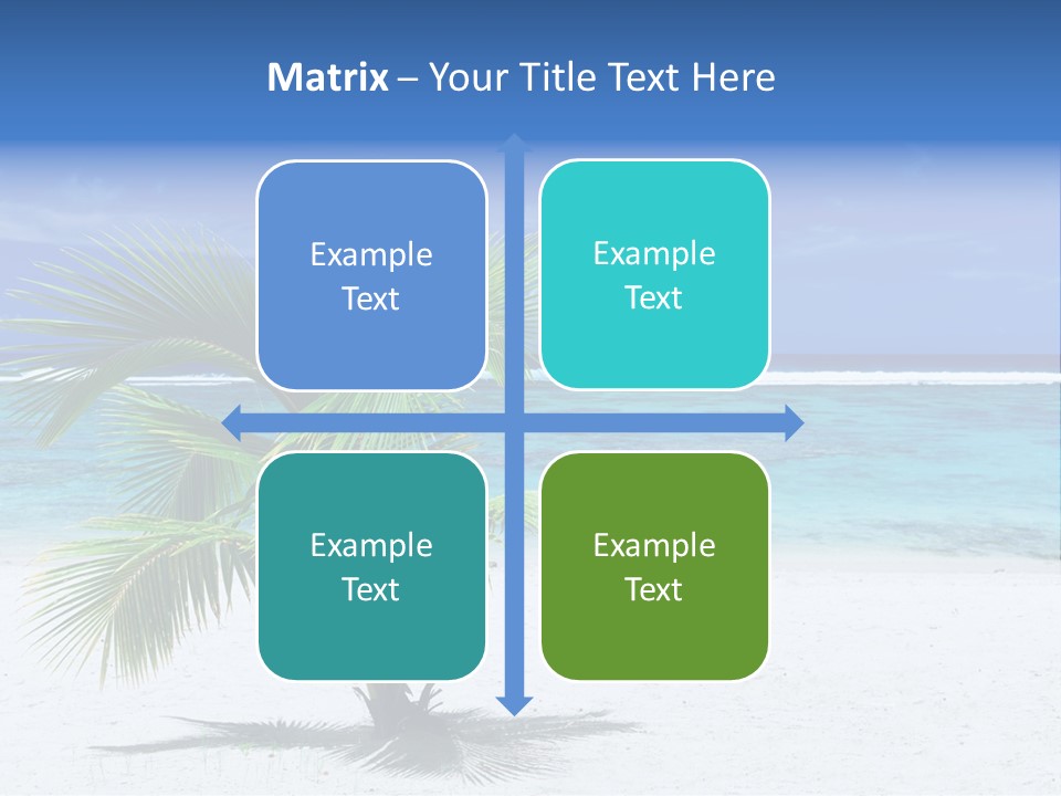 Clouds Palm Paradise PowerPoint Template