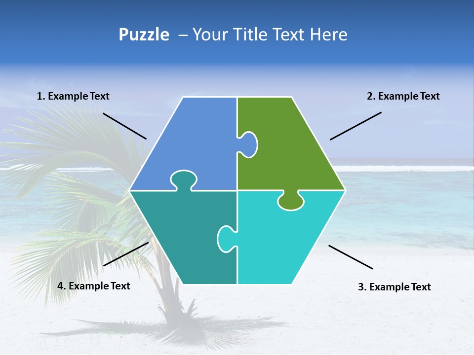 Clouds Palm Paradise PowerPoint Template