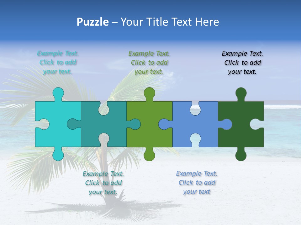 Clouds Palm Paradise PowerPoint Template