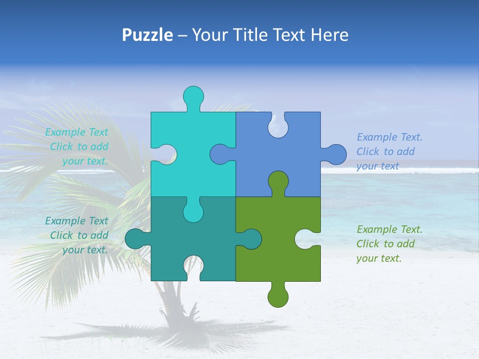 Clouds Palm Paradise PowerPoint Template