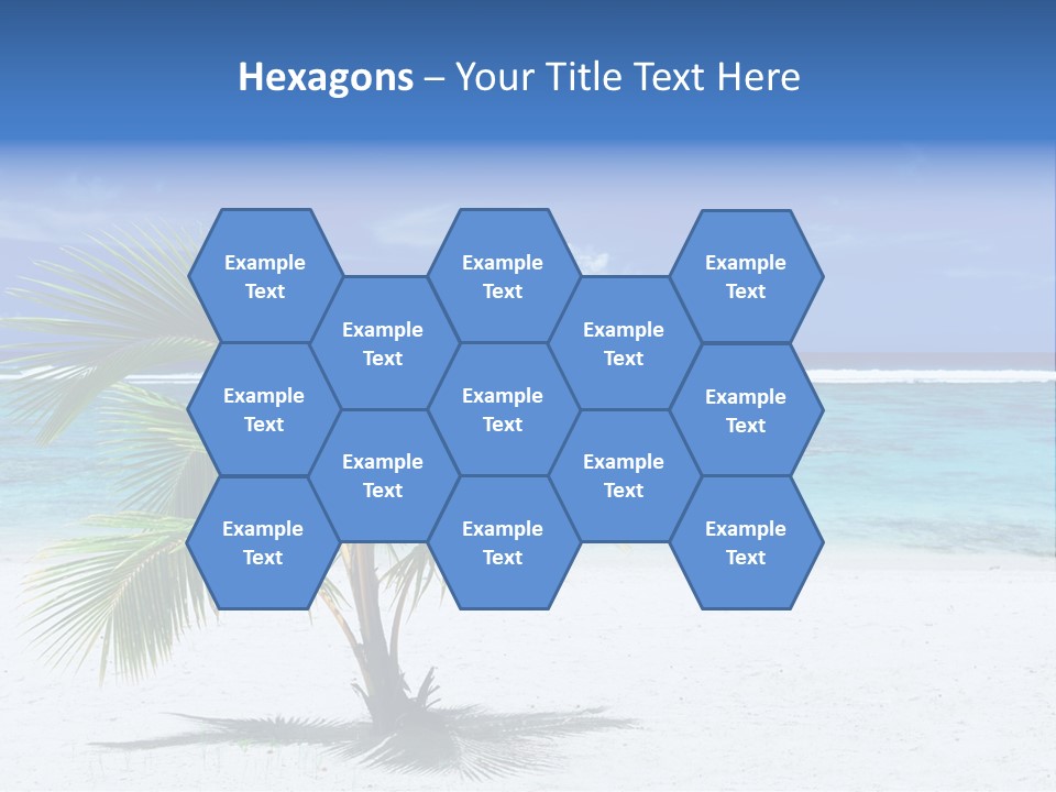 Clouds Palm Paradise PowerPoint Template