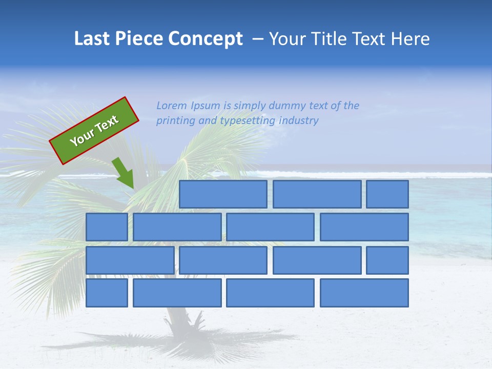 Clouds Palm Paradise PowerPoint Template