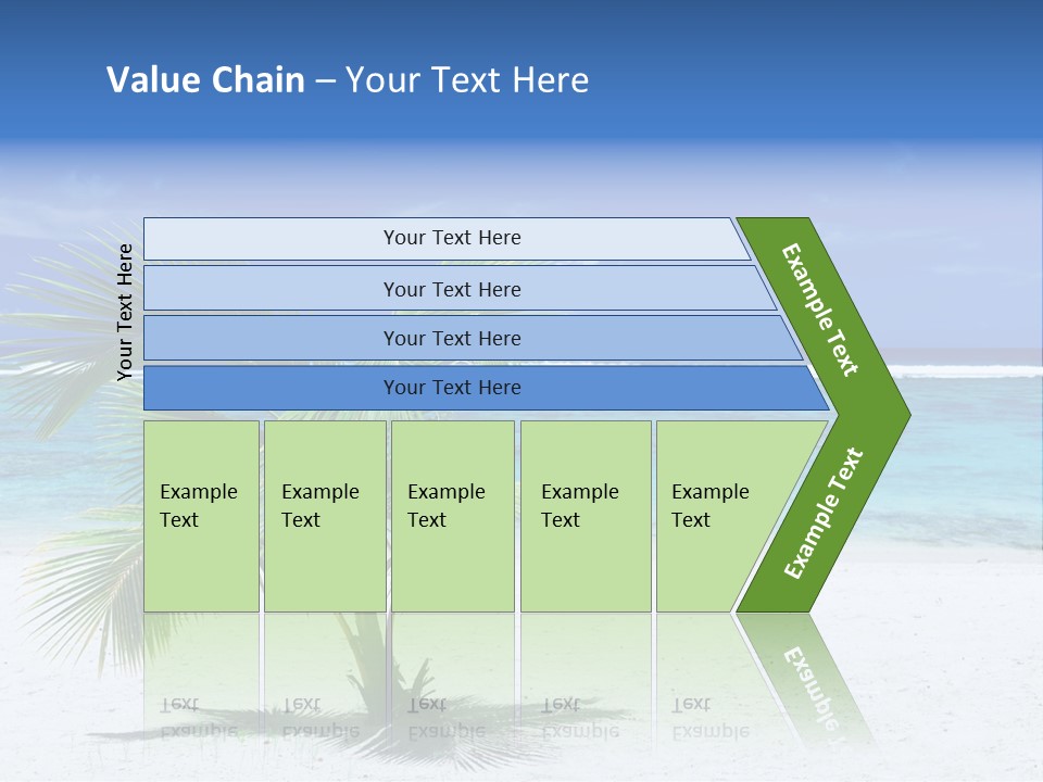 Clouds Palm Paradise PowerPoint Template