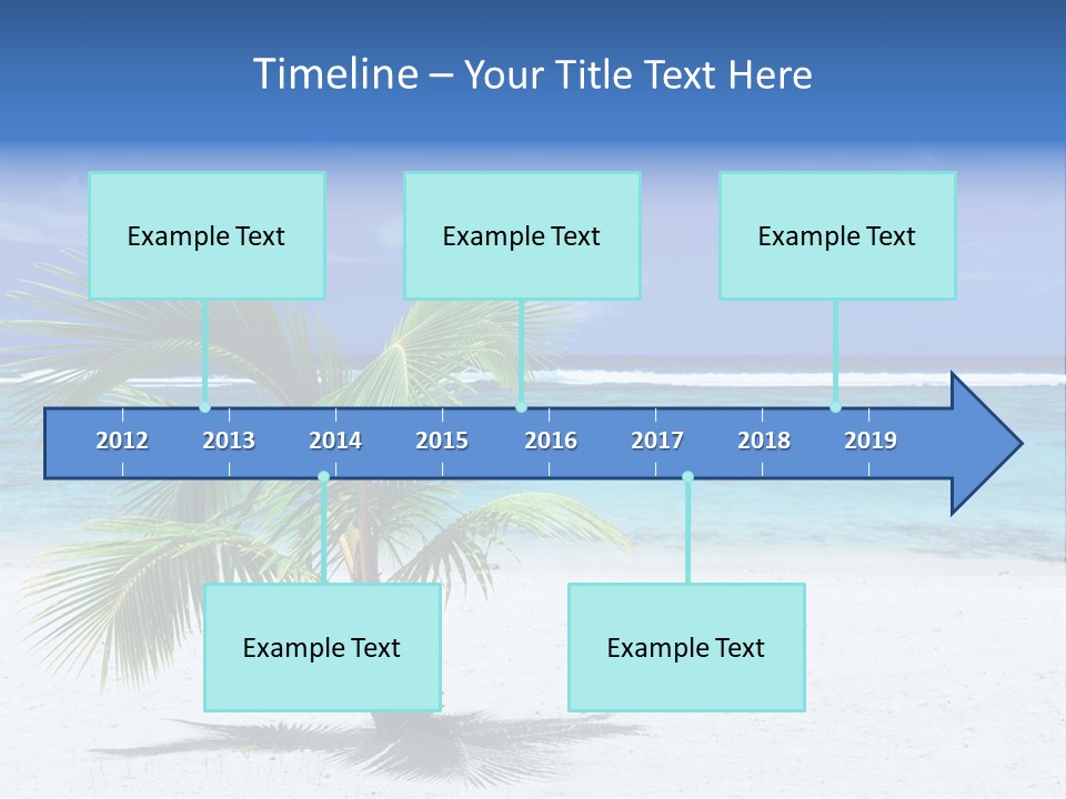 Clouds Palm Paradise PowerPoint Template