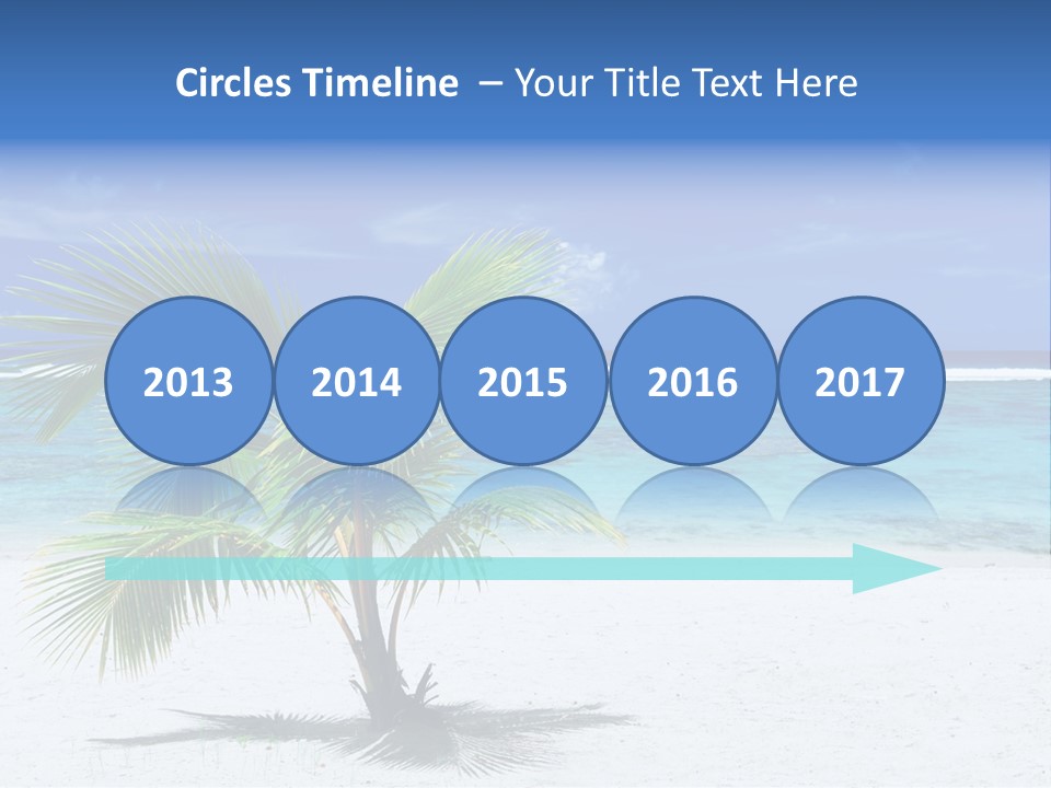 Clouds Palm Paradise PowerPoint Template