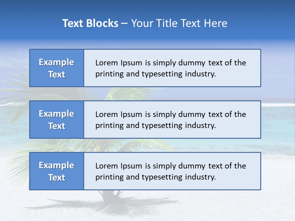 Clouds Palm Paradise PowerPoint Template