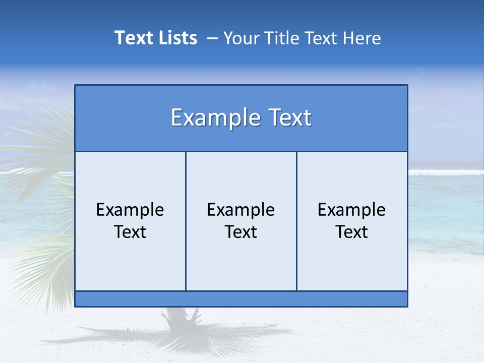 Clouds Palm Paradise PowerPoint Template
