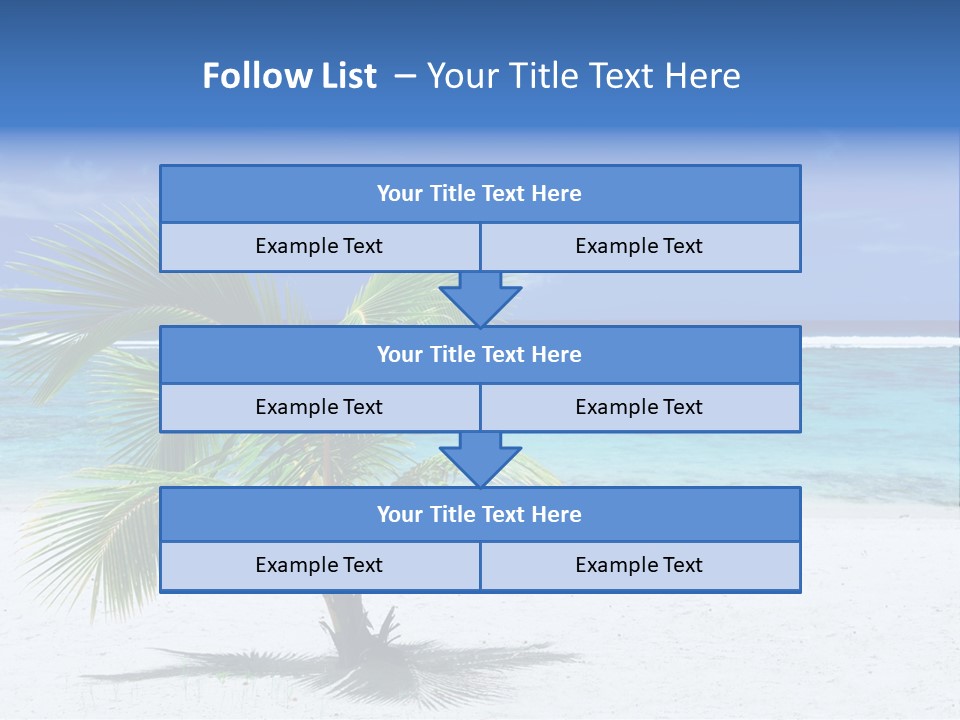 Clouds Palm Paradise PowerPoint Template