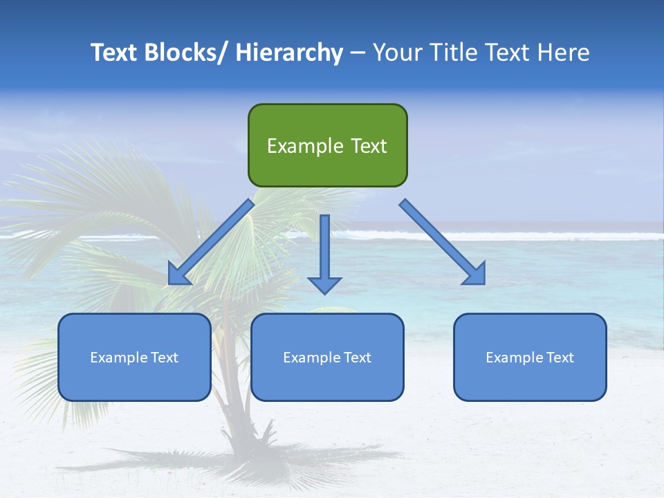 Clouds Palm Paradise PowerPoint Template