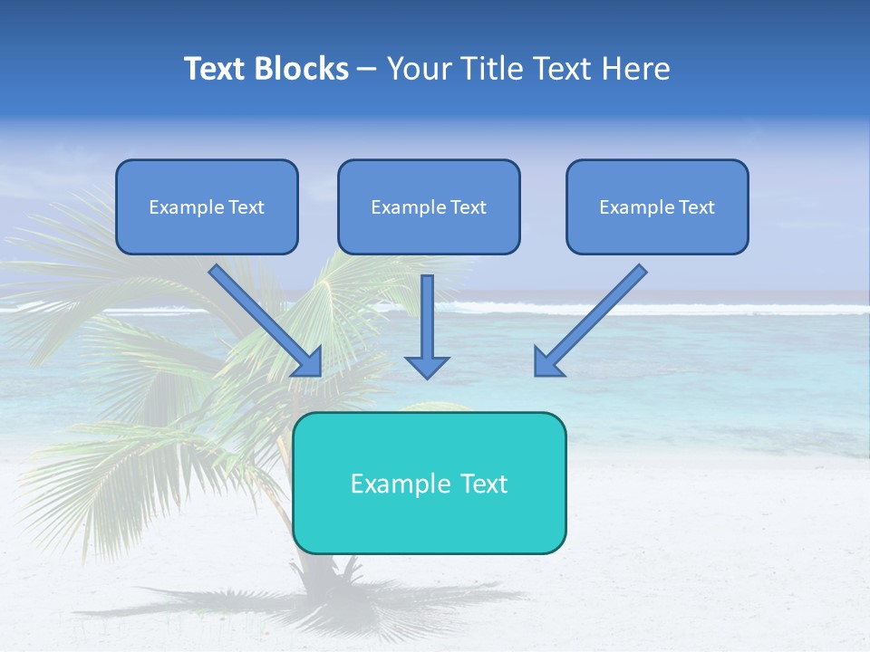 Clouds Palm Paradise PowerPoint Template
