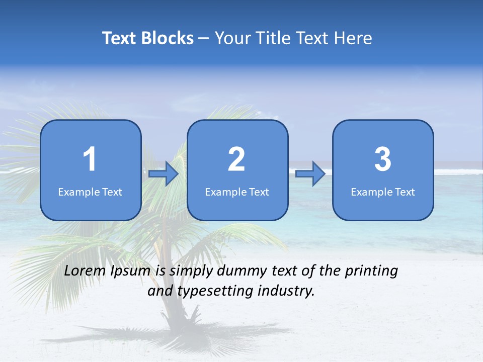 Clouds Palm Paradise PowerPoint Template