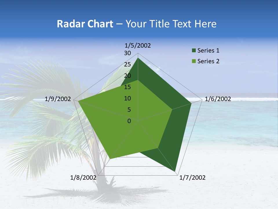 Clouds Palm Paradise PowerPoint Template