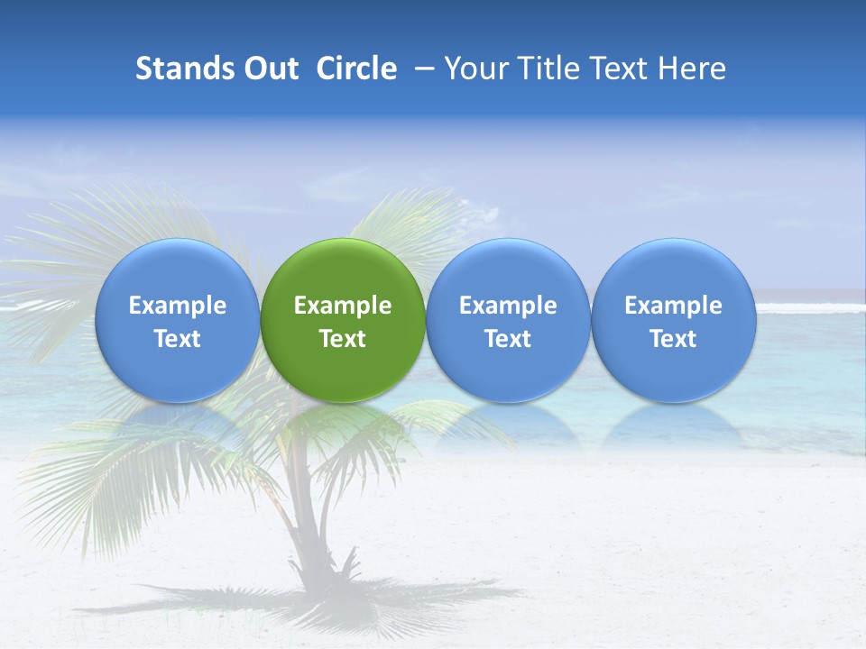 Clouds Palm Paradise PowerPoint Template