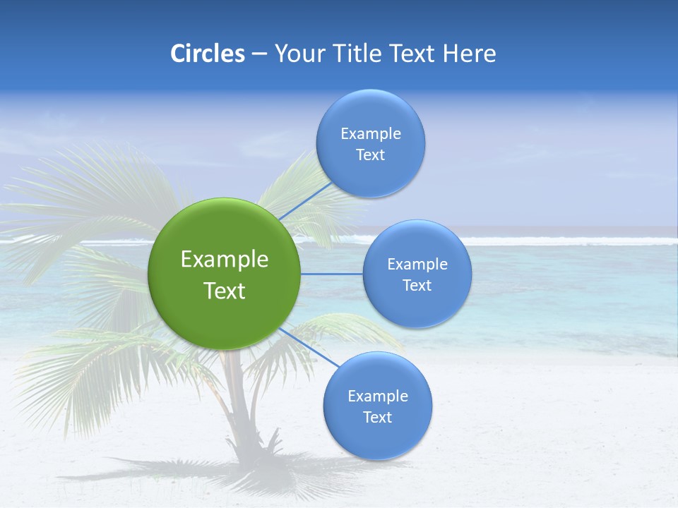 Clouds Palm Paradise PowerPoint Template