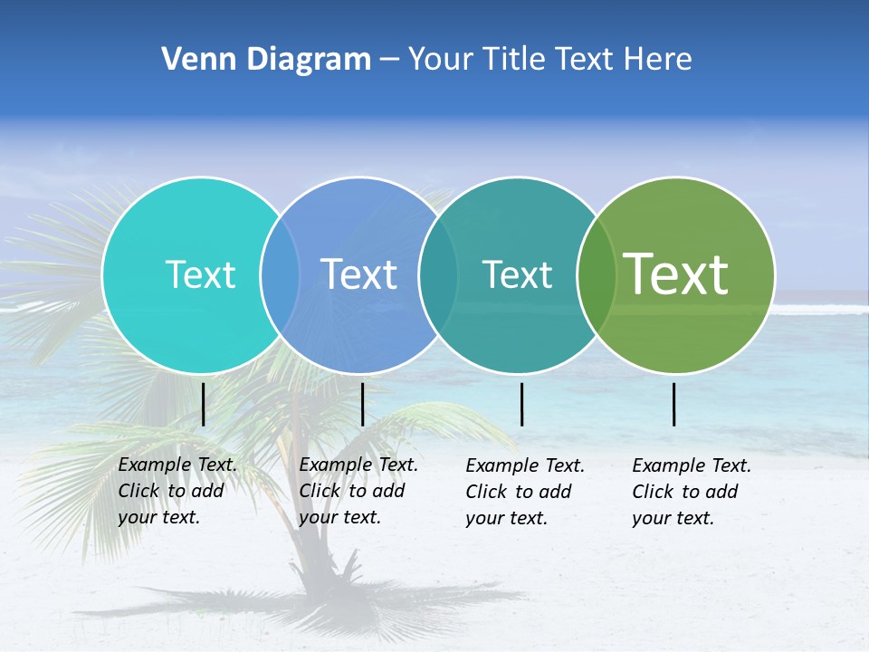 Clouds Palm Paradise PowerPoint Template