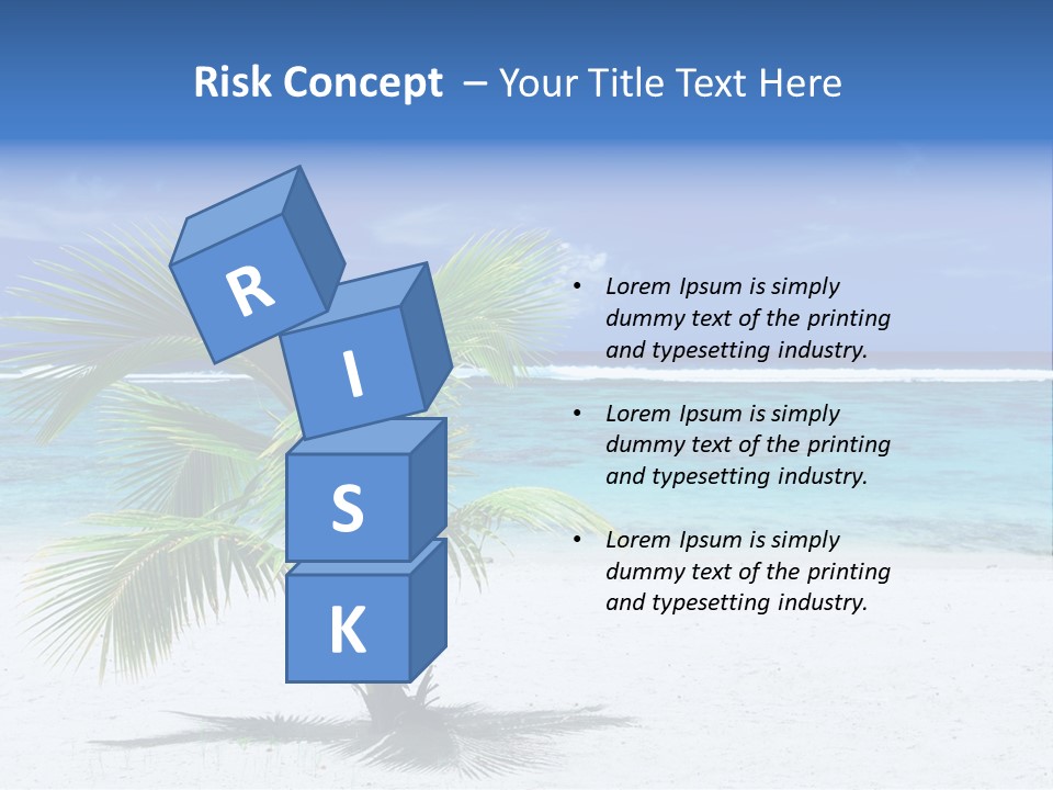 Clouds Palm Paradise PowerPoint Template