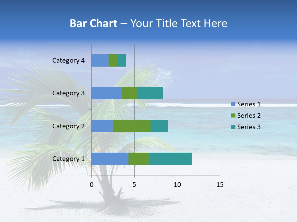 Clouds Palm Paradise PowerPoint Template