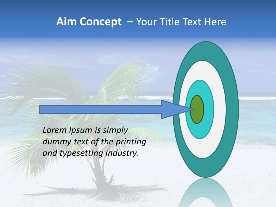 Clouds Palm Paradise PowerPoint Template