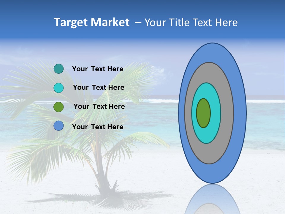 Clouds Palm Paradise PowerPoint Template