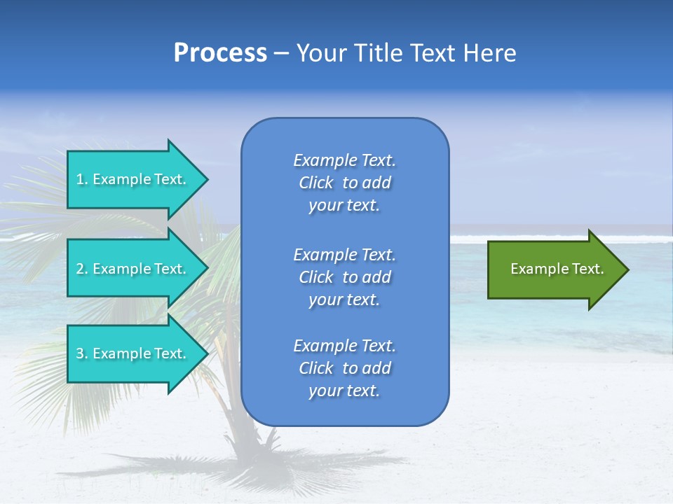 Clouds Palm Paradise PowerPoint Template