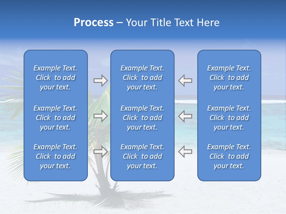 Clouds Palm Paradise PowerPoint Template
