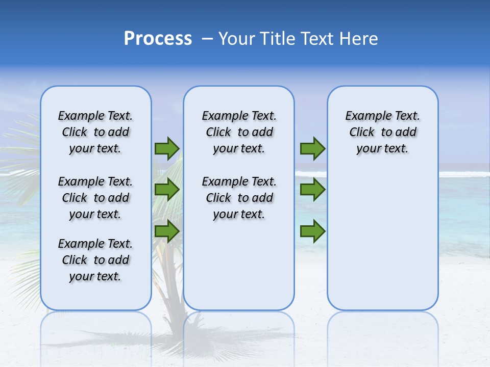 Clouds Palm Paradise PowerPoint Template