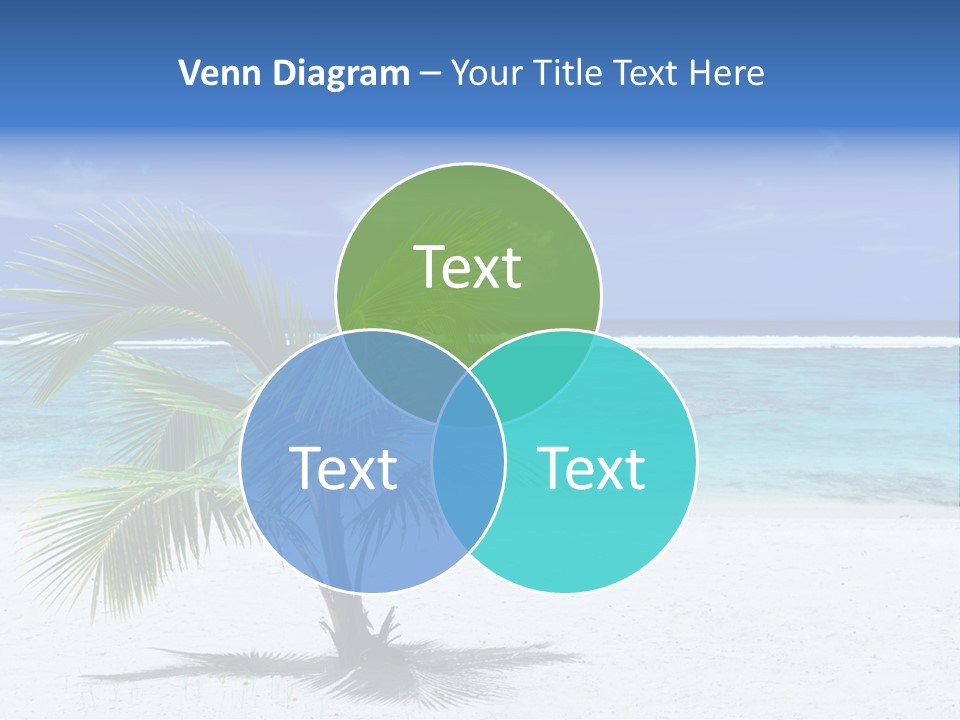 Clouds Palm Paradise PowerPoint Template