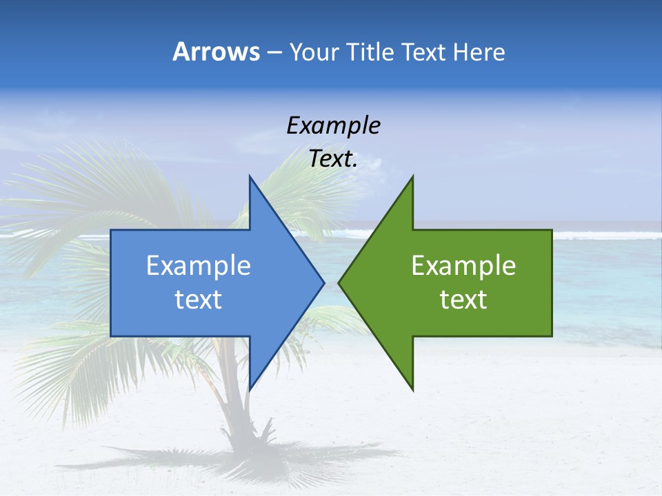 Clouds Palm Paradise PowerPoint Template