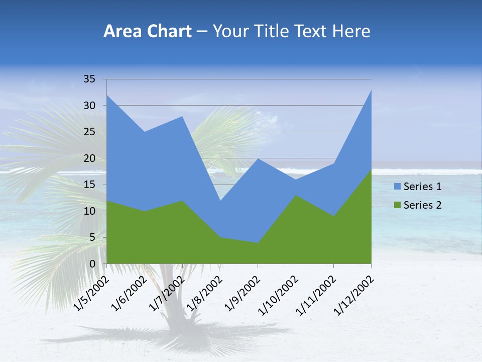 Clouds Palm Paradise PowerPoint Template