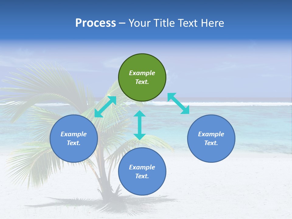 Clouds Palm Paradise PowerPoint Template