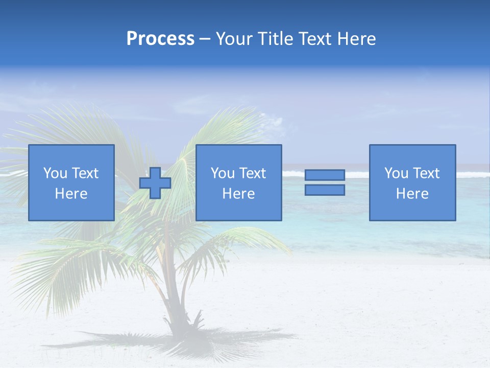 Clouds Palm Paradise PowerPoint Template