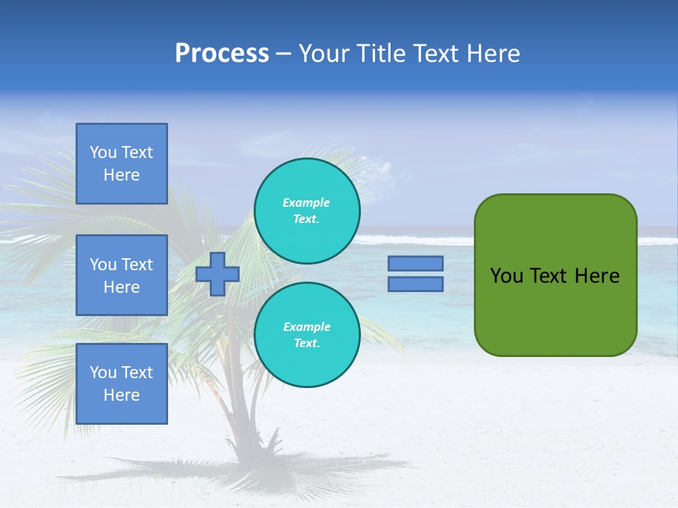Clouds Palm Paradise PowerPoint Template