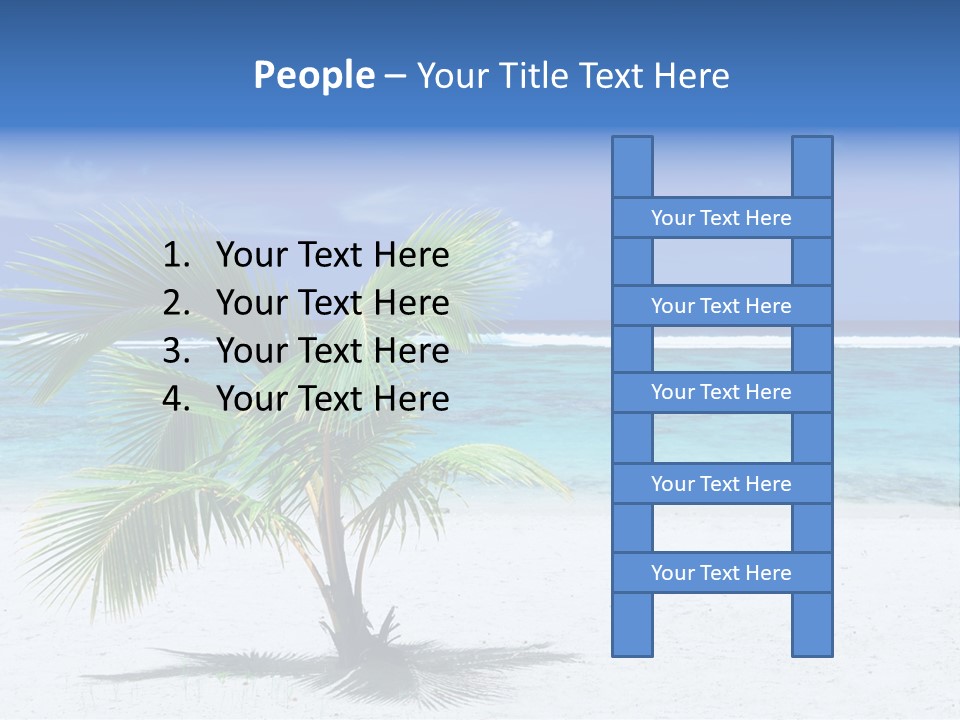 Clouds Palm Paradise PowerPoint Template