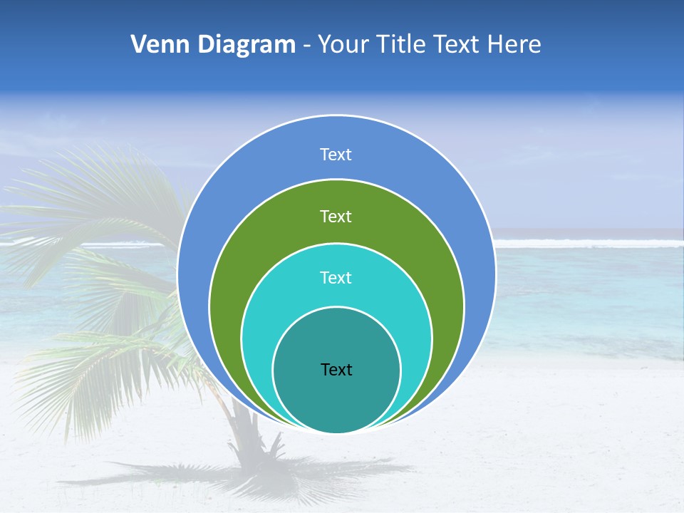 Clouds Palm Paradise PowerPoint Template