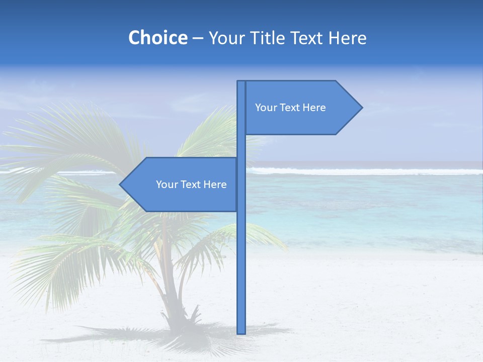 Clouds Palm Paradise PowerPoint Template