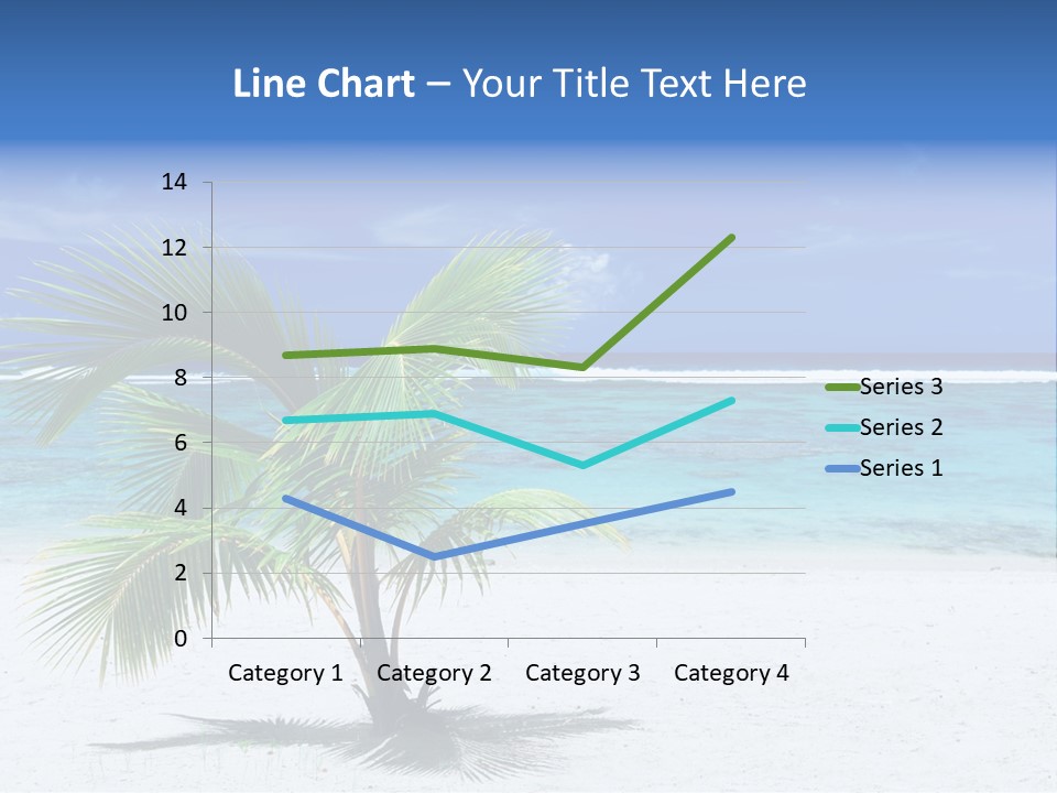 Clouds Palm Paradise PowerPoint Template