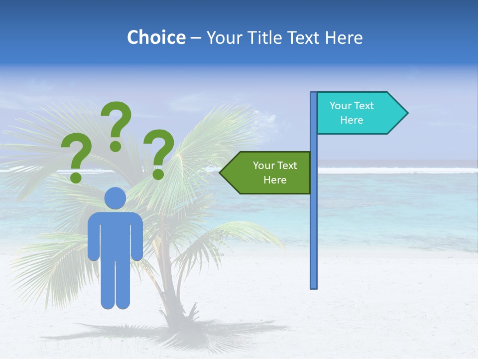 Clouds Palm Paradise PowerPoint Template