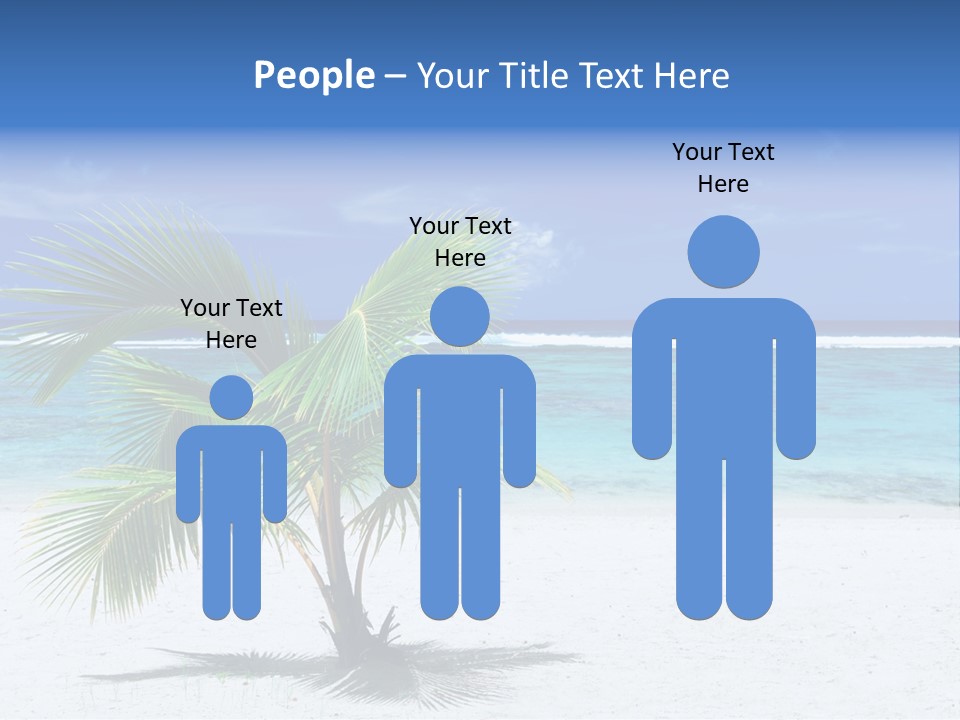 Clouds Palm Paradise PowerPoint Template