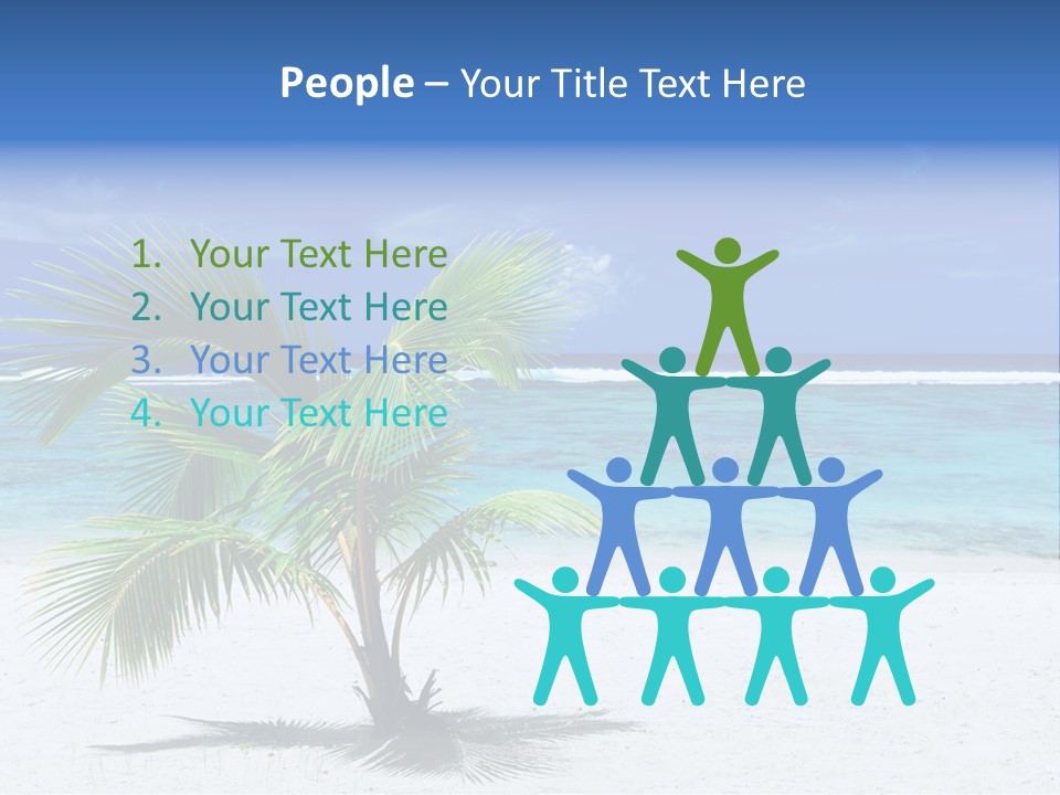 Clouds Palm Paradise PowerPoint Template