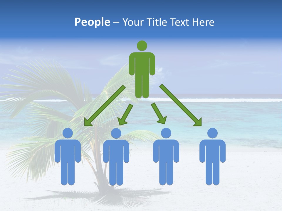 Clouds Palm Paradise PowerPoint Template