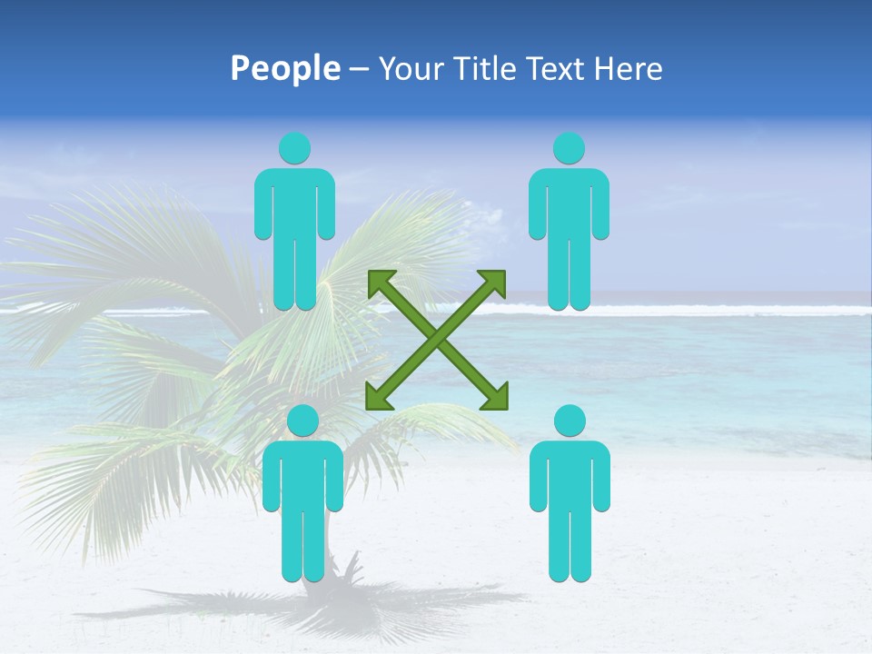 Clouds Palm Paradise PowerPoint Template