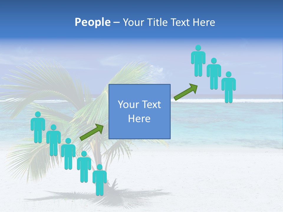 Clouds Palm Paradise PowerPoint Template