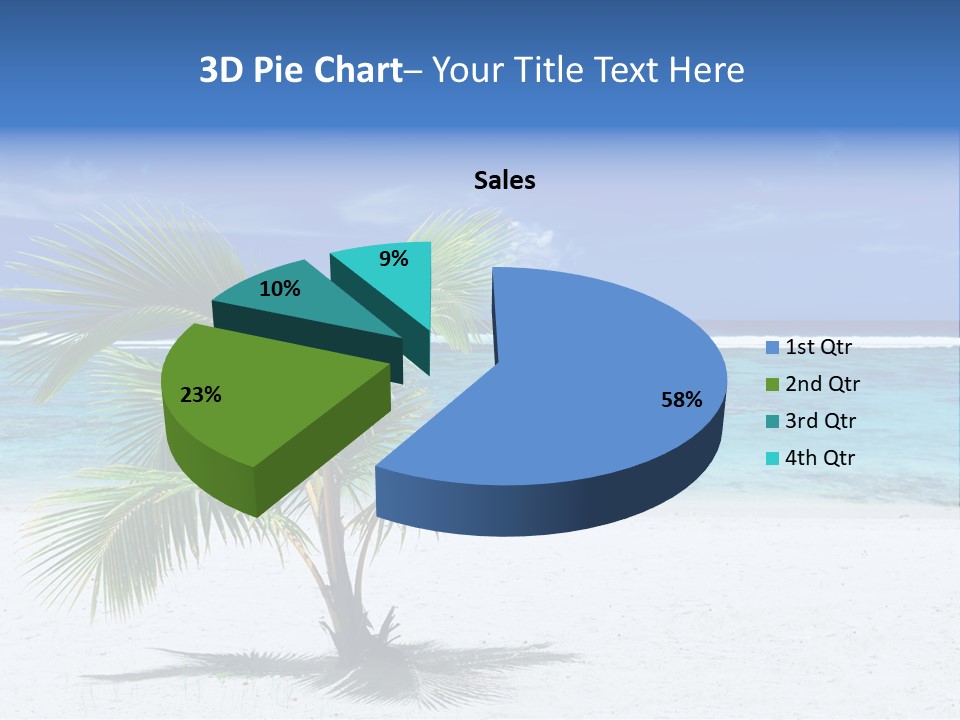 Clouds Palm Paradise PowerPoint Template