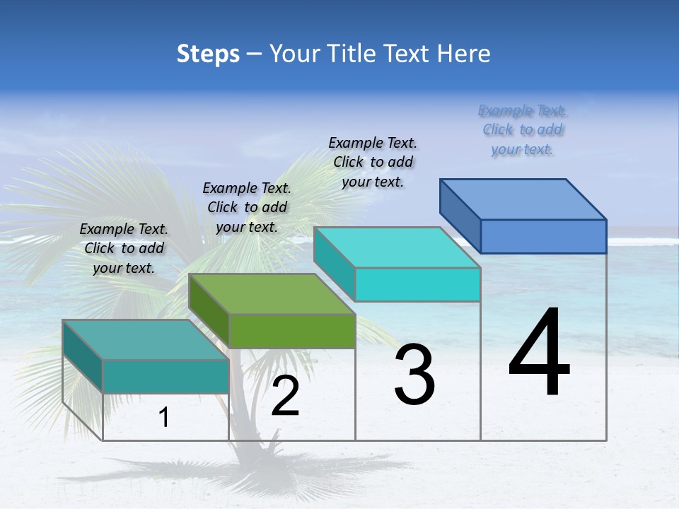 Clouds Palm Paradise PowerPoint Template