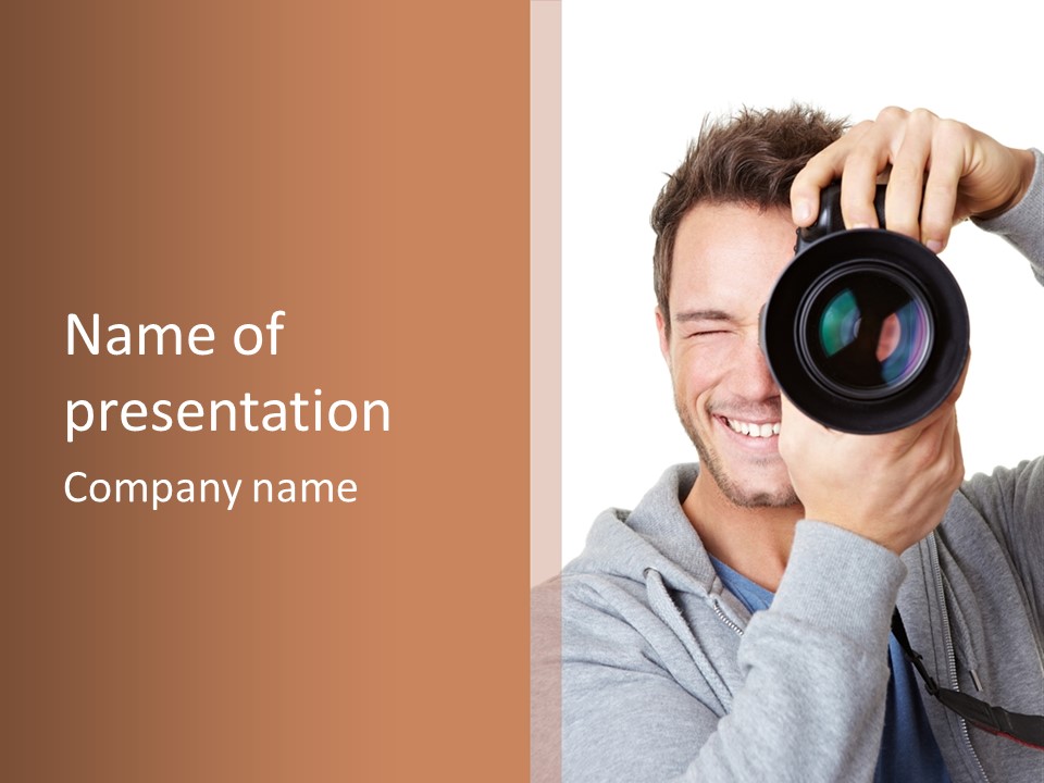 Cameraman Picture Photograph PowerPoint Template