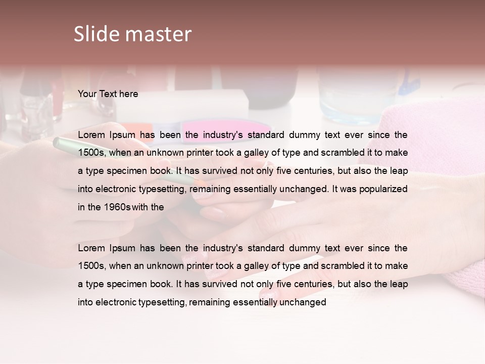 White Salon Towel PowerPoint Template