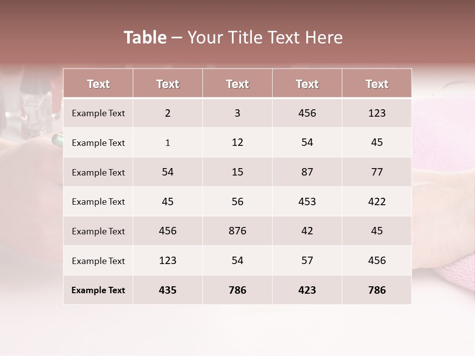 White Salon Towel PowerPoint Template