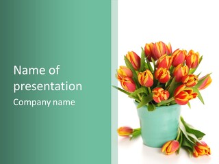 Easter Decoration Table Decoration Tulip PowerPoint Template