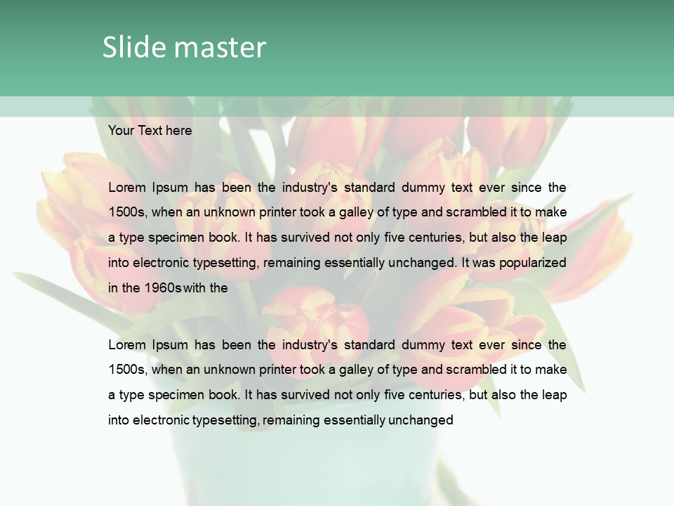 Easter Decoration Table Decoration Tulip PowerPoint Template